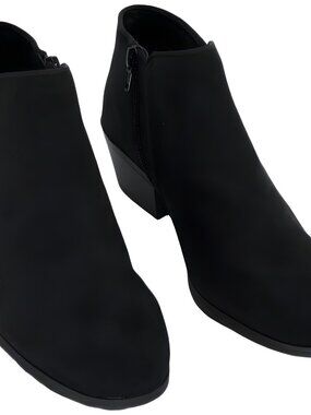 Style & Co Wileyy Ankle Booties Black Microsuede 8 M